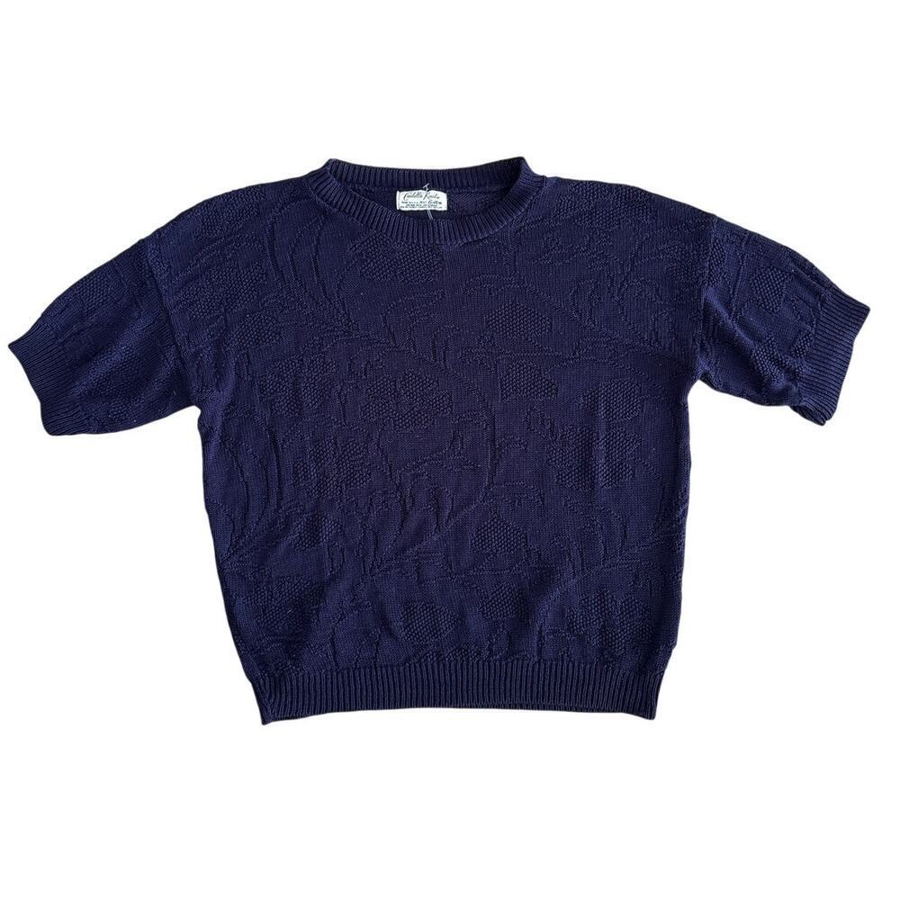 Vintage Cozy Knit Preppy Cotton Sweater